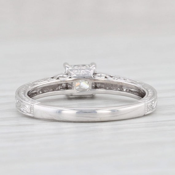 Leo 0.59ct Princess Diamond Engagement Ring 14k W… - image 5