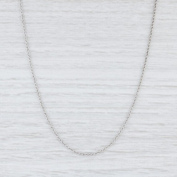 Rope Chain Necklace, White Gold Chain Necklace, 31