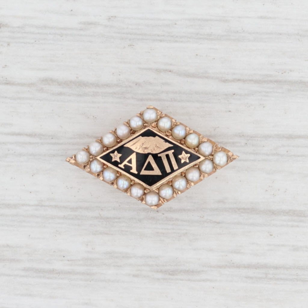 Alpha Kappa Alpha Badge 10k Gold Pearls Sorority Vintage Greek Leaf Pi –  Jewelryauthority