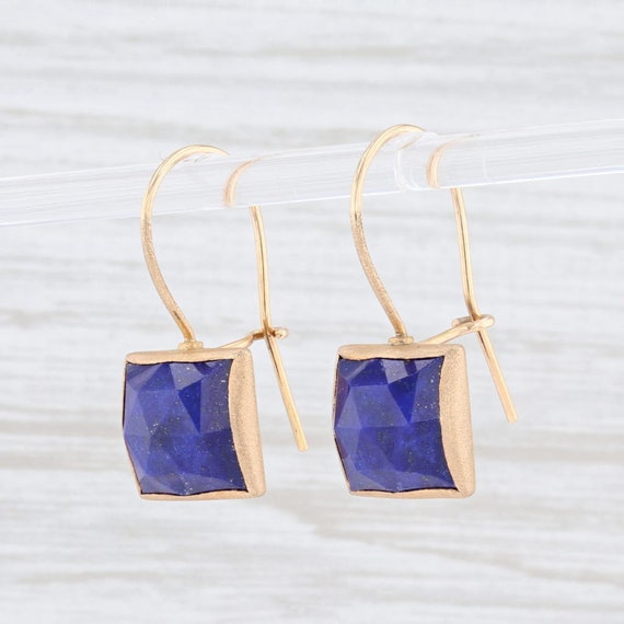 Lapis Lazuli Drop Earrings, Blue Stone Earrings, … - image 2