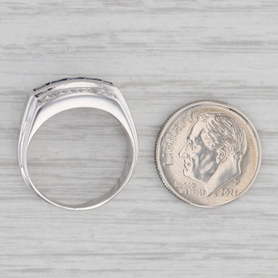 0.80ctw Lab Created Sapphire Diamond Ring Wedding… - image 7