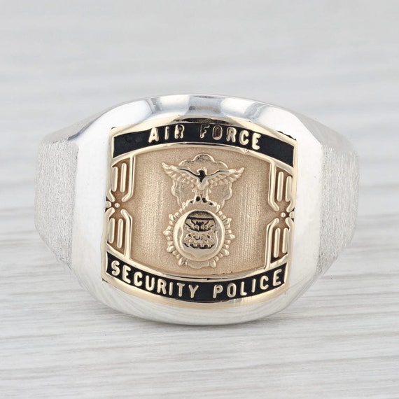 Air Force Security Police Ring Sterling Silver 14… - image 2