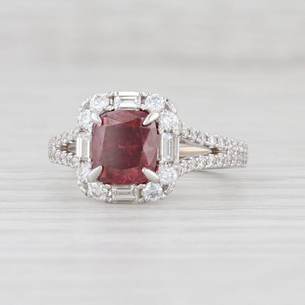 Red Diamond Ring Etsy
