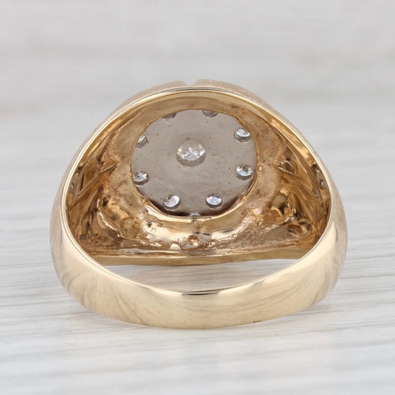 0.46ctw Diamond Cluster Men's Ring Belcher Settin… - image 4