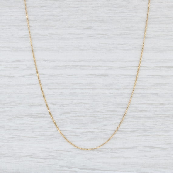Curb Chain Necklace, 8k Yellow Gold Necklace, 20.5