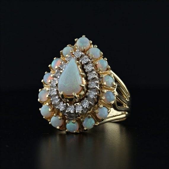 Opal Cocktail Ring, Opal Ring, Gemstone Cocktail R