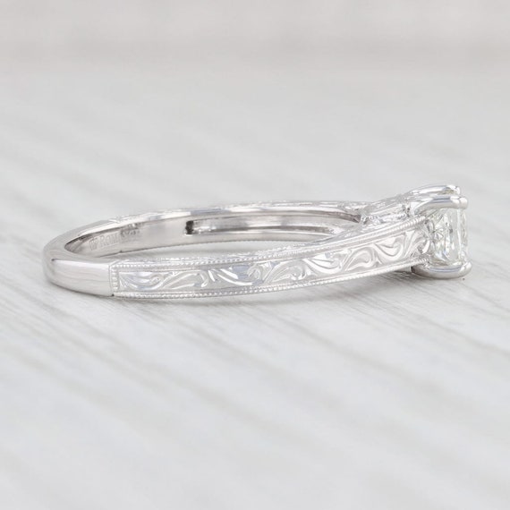 Leo 0.59ct Princess Diamond Engagement Ring 14k W… - image 4