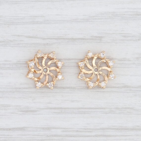 Diamond Earring Enhancers, Yellow Gold Earrings, J