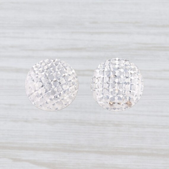 Latticework Earrings, Circle Earrings, Button Earr