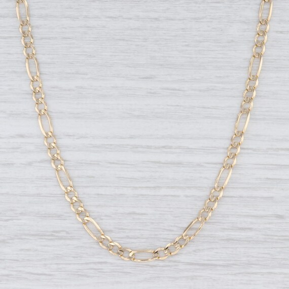 Figaro Chain Necklace, Yellow Gold Necklace, 18" N