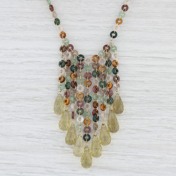 Mallary Marks Multi Color Quartz Briolette Fringe… - image 1