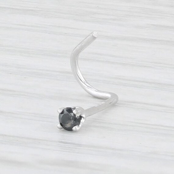 New Black Diamond Solitaire Nose Stud Piercing 14… - image 2