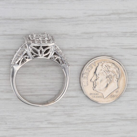 1.28ctw Princess Diamond Halo Engagement Ring 14k… - image 7