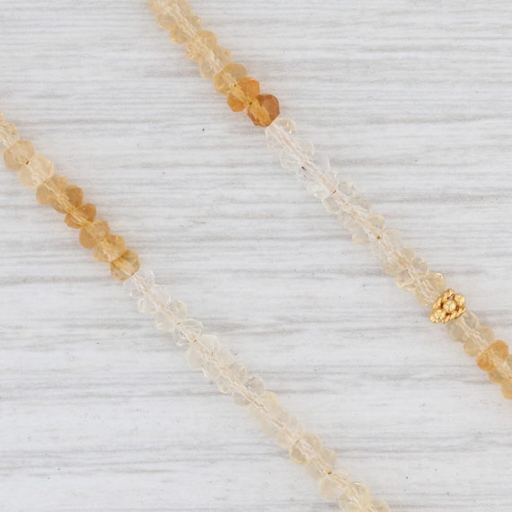 New Nina Wynn Citrine Quartz Bead Necklace Sterli… - image 3