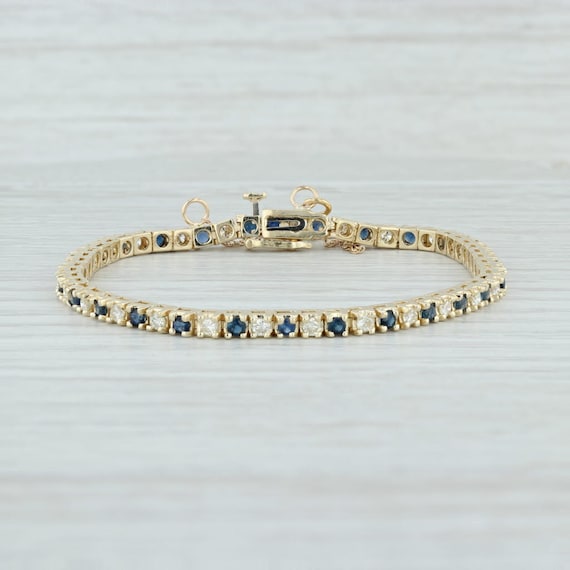 Sapphire & Diamond Bracelet, Sapphire Diamond Tenn