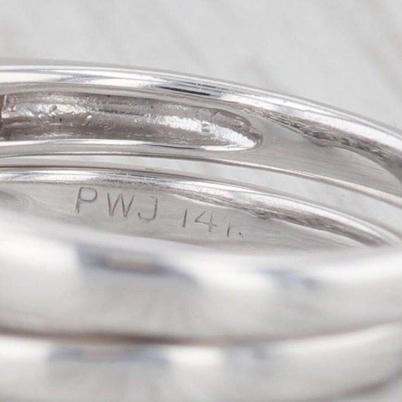 0.97ctw Princess Diamond Sapphire Engagement Ring… - image 8