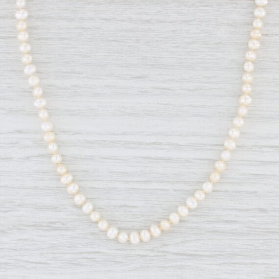 Pearl Strand Necklace, Pearl Necklace, Gold Pearl