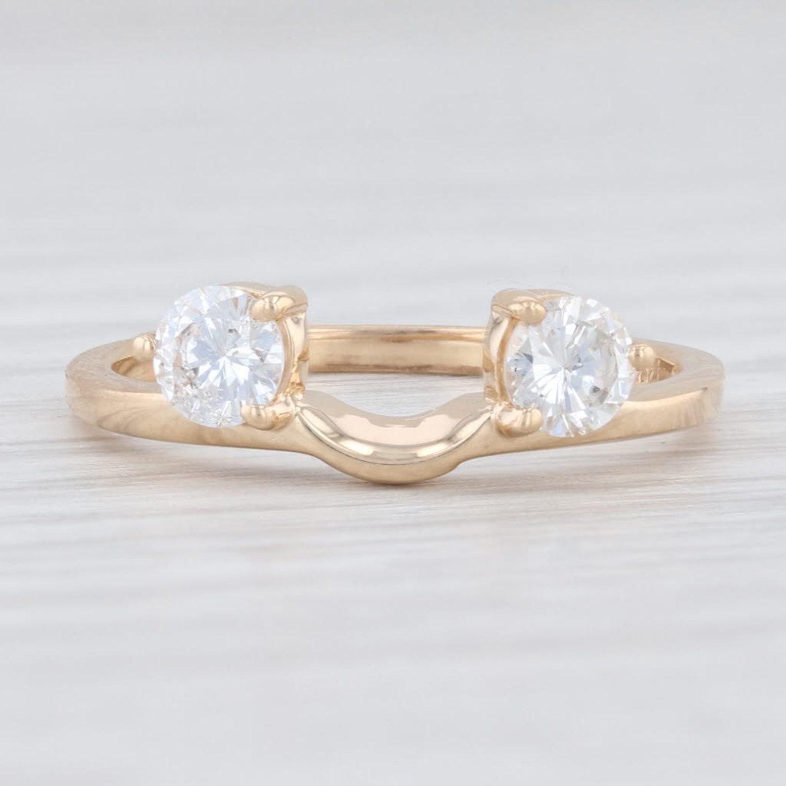 Diamond Ring Jacket Yellow Gold Ring Size 6.25 Ring Etsy