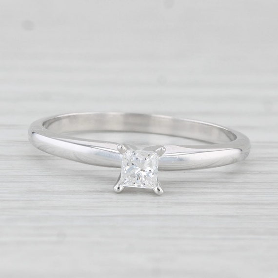 0.25ctw Princess Solitaire Engagement Ring 10k Wh… - image 2