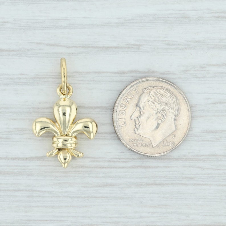 Fleur De Lis Pendant Gold French Charm Gold Fleur De Lis Fleur De Lis Charm
