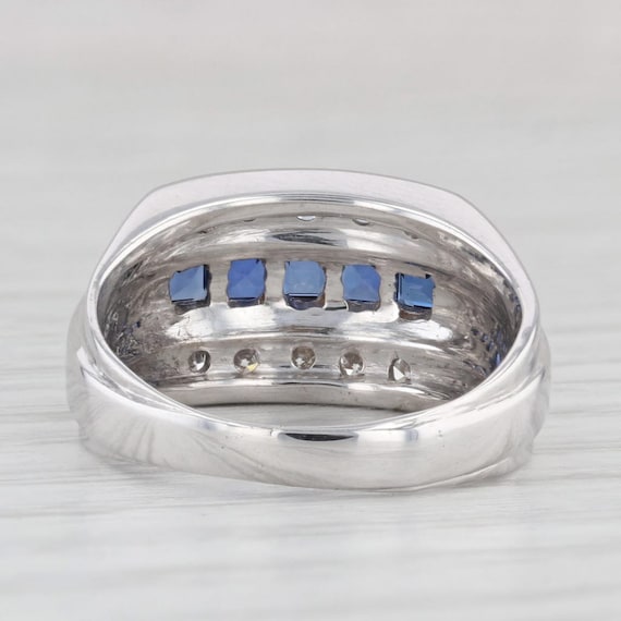 0.80ctw Lab Created Sapphire Diamond Ring Wedding… - image 4
