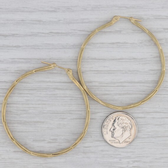 Woven Round Hoop Earrings 18k Yellow Gold Snap To… - image 5