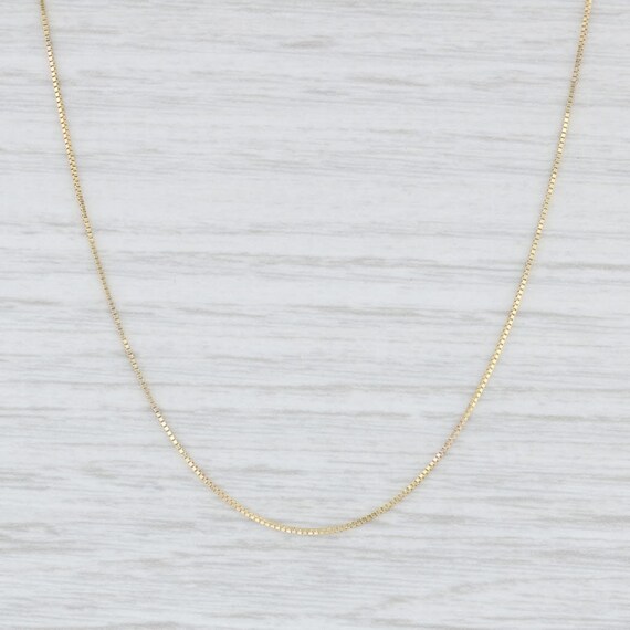 Box Chain Necklace, Yellow Gold Necklace, 16" Chai