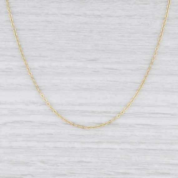 Cable Chain Necklace, Yellow Gold Chain, 15" Chain