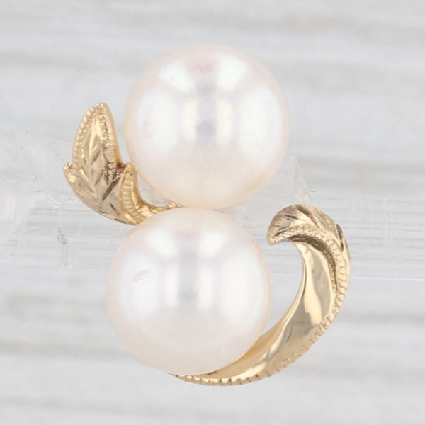 Single Mikimoto Cultured Pearl Stud Earrings 18k Yellow Gold Replacement