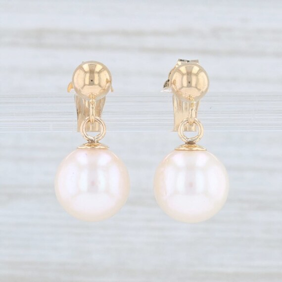 Pearl Drop Earrings, Cultured Pearl Earrings, Yell