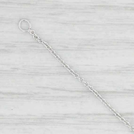 15.5" Cable Chain Necklace 14k White Gold 1.2mm L… - image 1