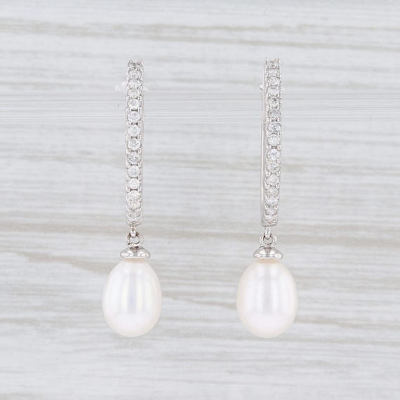 Freshwater Pearl Earrings, Teardrop Pearl Earrings