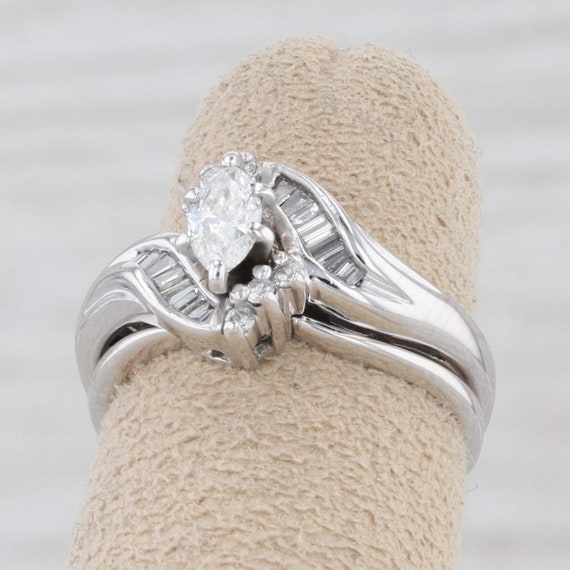 0.35ctw Diamond Engagement Ring Wedding Band Guar… - image 1