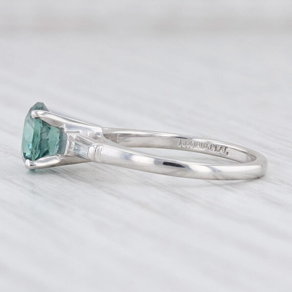 1.77ctw Blue Sapphire Diamond Ring Platinum Size … - image 3