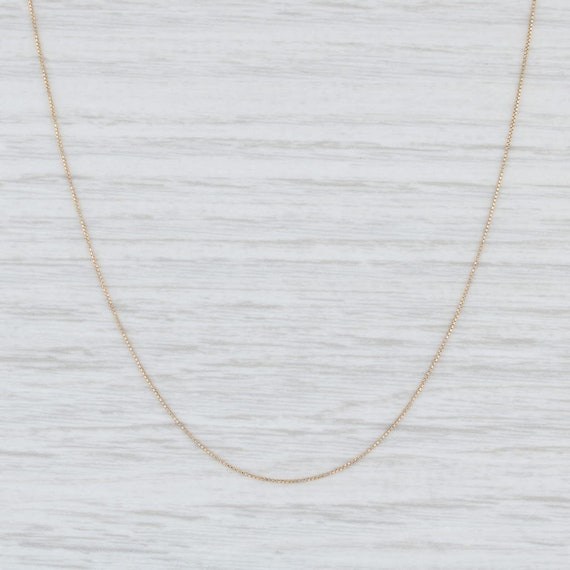 Box Chain Necklace, Yellow Gold Necklace, 18" Neck