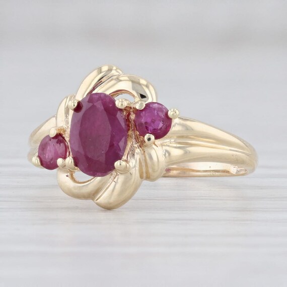 Ruby Ring, Yellow Gold Ring, Size 7.75 Ring, July