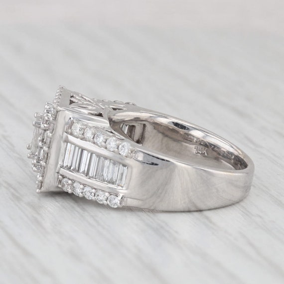 1.28ctw Princess Diamond Halo Engagement Ring 14k… - image 3