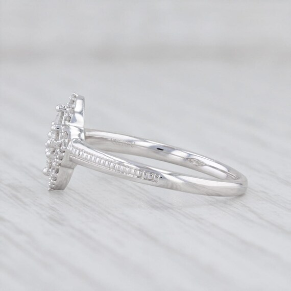 Diamond Halo Ring, White Gold Ring, Size 7 Ring, … - image 3