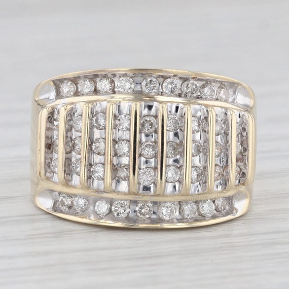 0.55ctw Diamond Ring 10k Yellow Gold Size 7.25 Co… - image 2