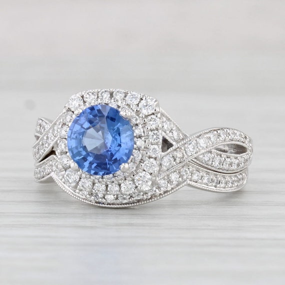 Neil Lane 2.08ctw Blue Sapphire Diamond Engagemen… - image 1