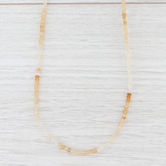 New Nina Wynn Citrine Quartz Bead Necklace Sterli… - image 2