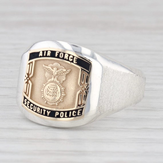 Air Force Security Police Ring Sterling Silver 14… - image 1