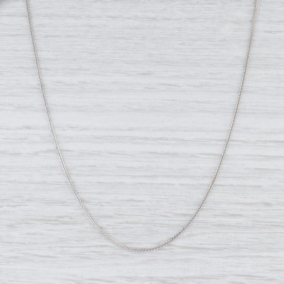 Wheat Chain Necklace, White Gold Chain, 18" Chain