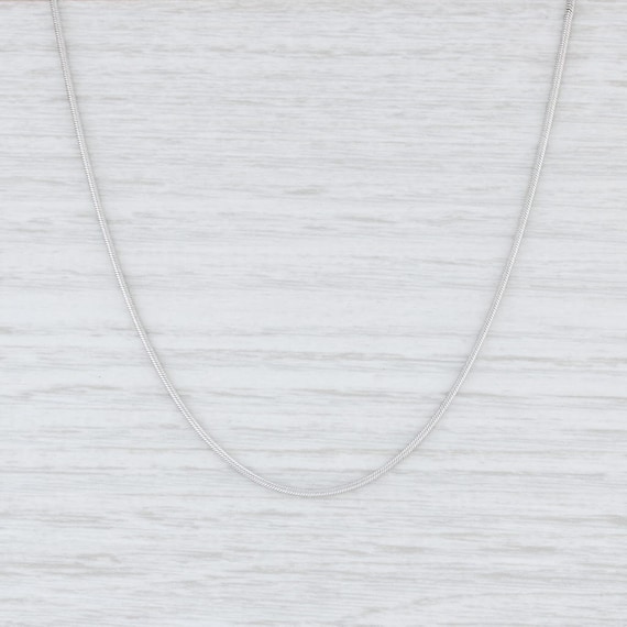 Snake Chain Necklace, White Gold Chain Necklace, 1