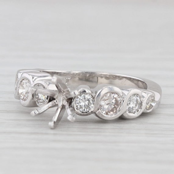 New 0.75ctw Diamond Semi Mount Engagement Ring Pla