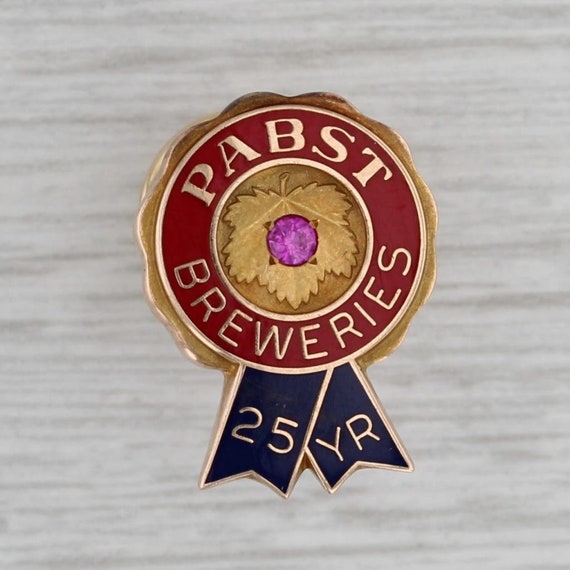 Pabst Blue Ribbon Breweries 25 Years Service Pin … - image 1