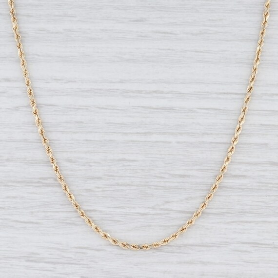 Rope Chain Necklace, Yellow Gold Chain, 20" Chain