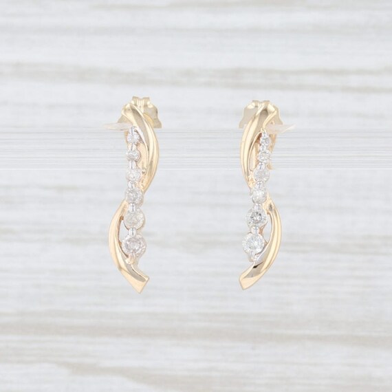 Diamond Earrings, Diamond Journey Earrings, Yellow