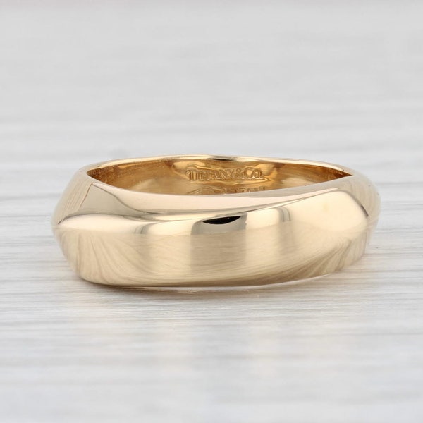 Tiffany & Co Wave by Gehry Ring Contoured 18k Yellow Gold Size 6.25-6.5 Band