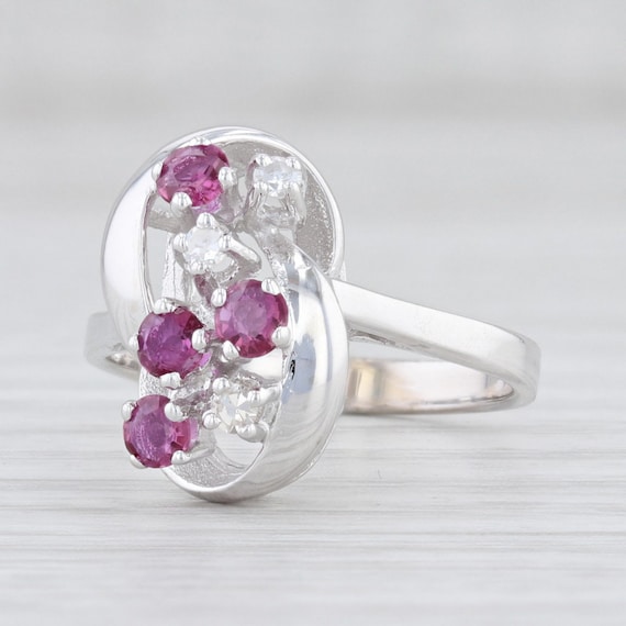 Ruby Ring, Ruby & Diamond Ring, Gemstone Cluster R